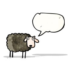 cartoon black sheep N11