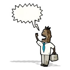 cartoon shouting businessman N2