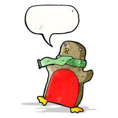 cartoon christmas robin N32