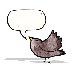 cartoon bird singing N15