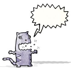 burping cat cartoon N14