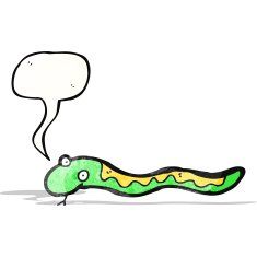 cartoon hissing snake N12