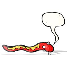 hissing snake cartoon N21