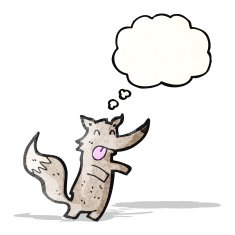 Happy Wolf Cartoon N4