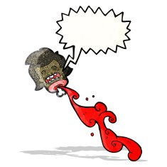 gross severed head cartoon N26