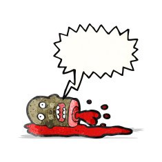 gross severed head cartoon N27