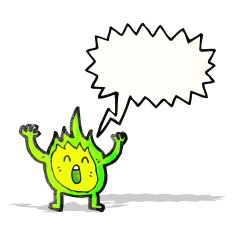 little flame creature cartoon