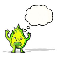 spooky flame cartoon
