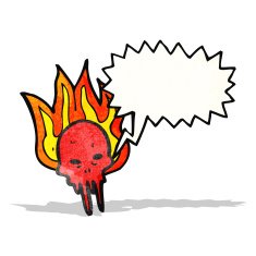 cartoon gross halloween skull