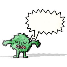 little furry green monster cartoon