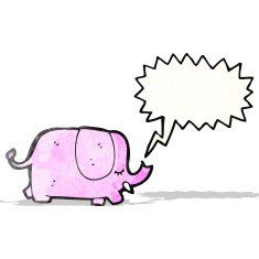 trumpeting elephant cartoon