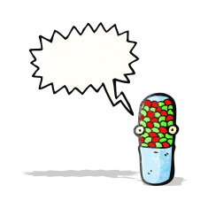 cartoon medical pill