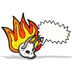 cartoon devil skull