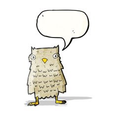 Cartoon Owl N76