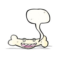 cartoon talking bone