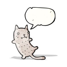 funny cartoon cat N117
