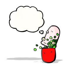 cartoon medical pill (raster version)