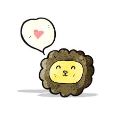cartoon lion face (raster version)