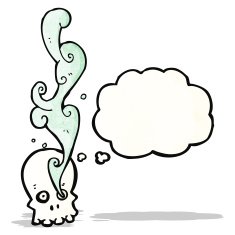 smoking skull cartoon N3