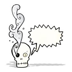 funny cartoon skull N9