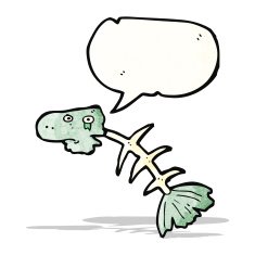 old fish bones cartoon N2