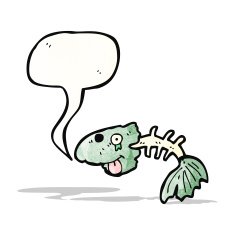 old fish bones cartoon N3