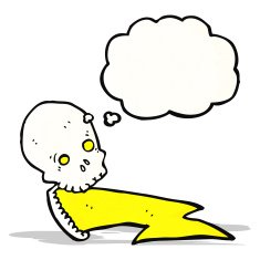 crazy cartoon skull