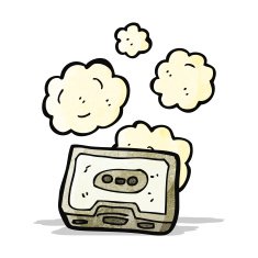retro cassette tape cartoon N3