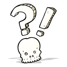 confused skull symbol