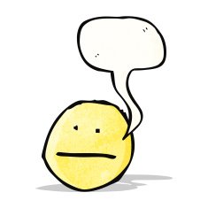 cartoon talking face symbol