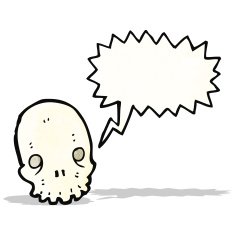 spooky skull cartoon N13