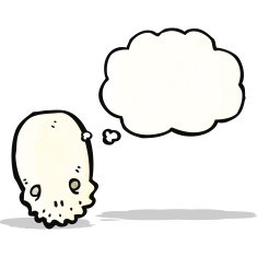 spooky skull cartoon N14