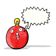 christmas bauble cartoon character N14
