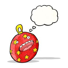 christmas bauble cartoon character N15