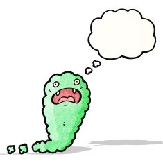 cartoon green cloud ghost