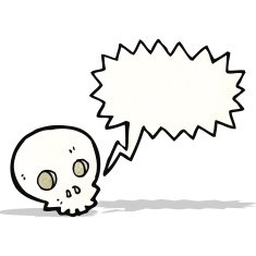 spooky skull cartoon N16