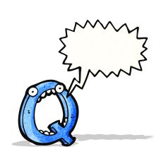 Cartoon Letter Q N5