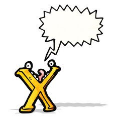 cartoon letter x N5