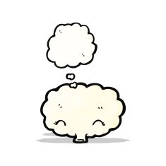 white cloud cartoon character