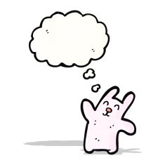 happy pink rabbit cartoon N2