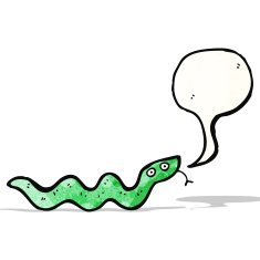 cartoon slithering snake N12