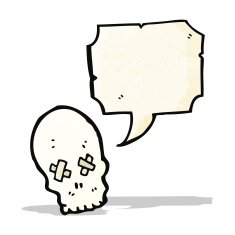 spooky cartoon skull N2