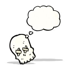 spooky cartoon skull N3