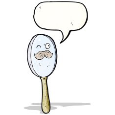 magnifying glass cartoon character N4