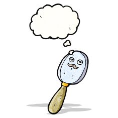 magnifying glass cartoon character N5
