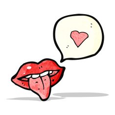 Cartoon Mouth Sticking Out Tongue N10