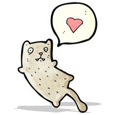 funny cartoon cat N122
