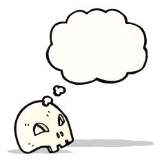 spooky skull cartoon N19