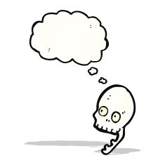 spooky skull cartoon N21