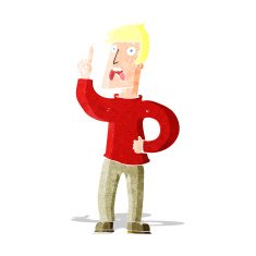 cartoon man with complaint